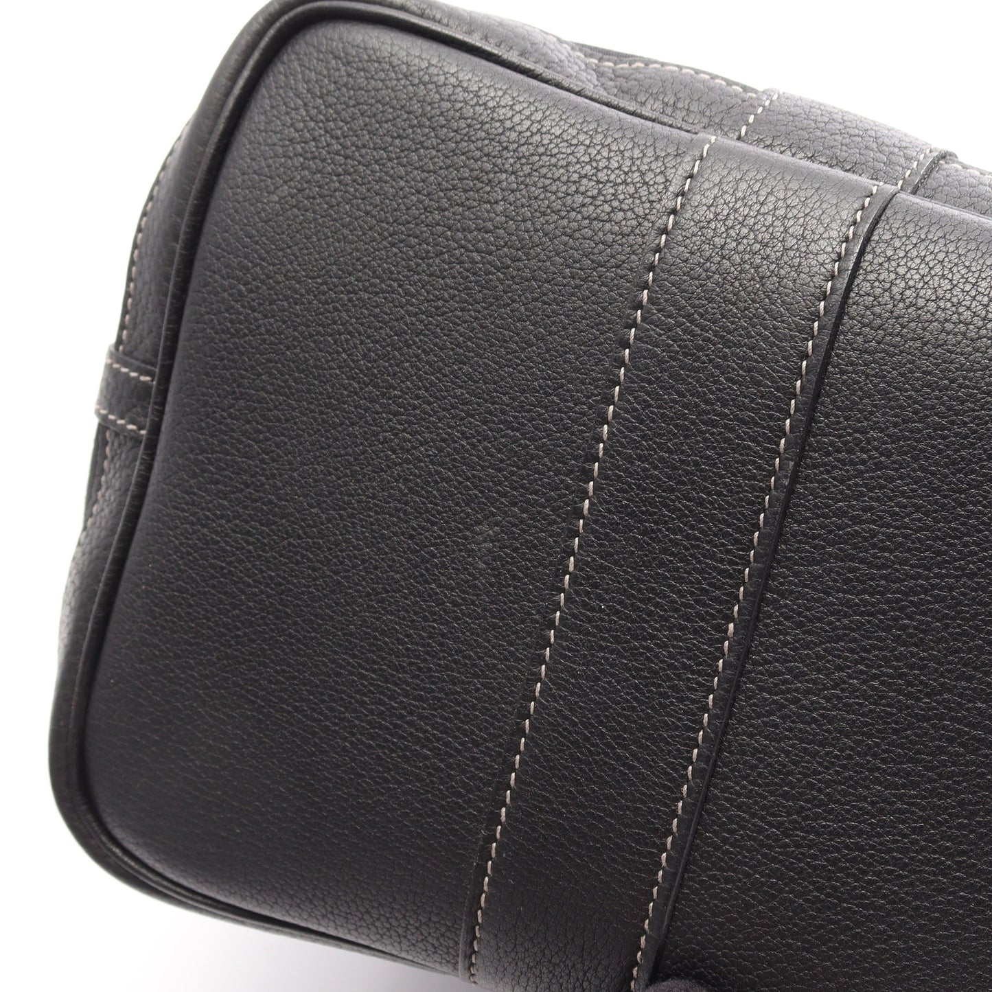 ガーデンパーティPM ハンドバッグ トートバッグ トワルオフィシエ レザー ブラック シルバー金具 □G刻印 エルメス