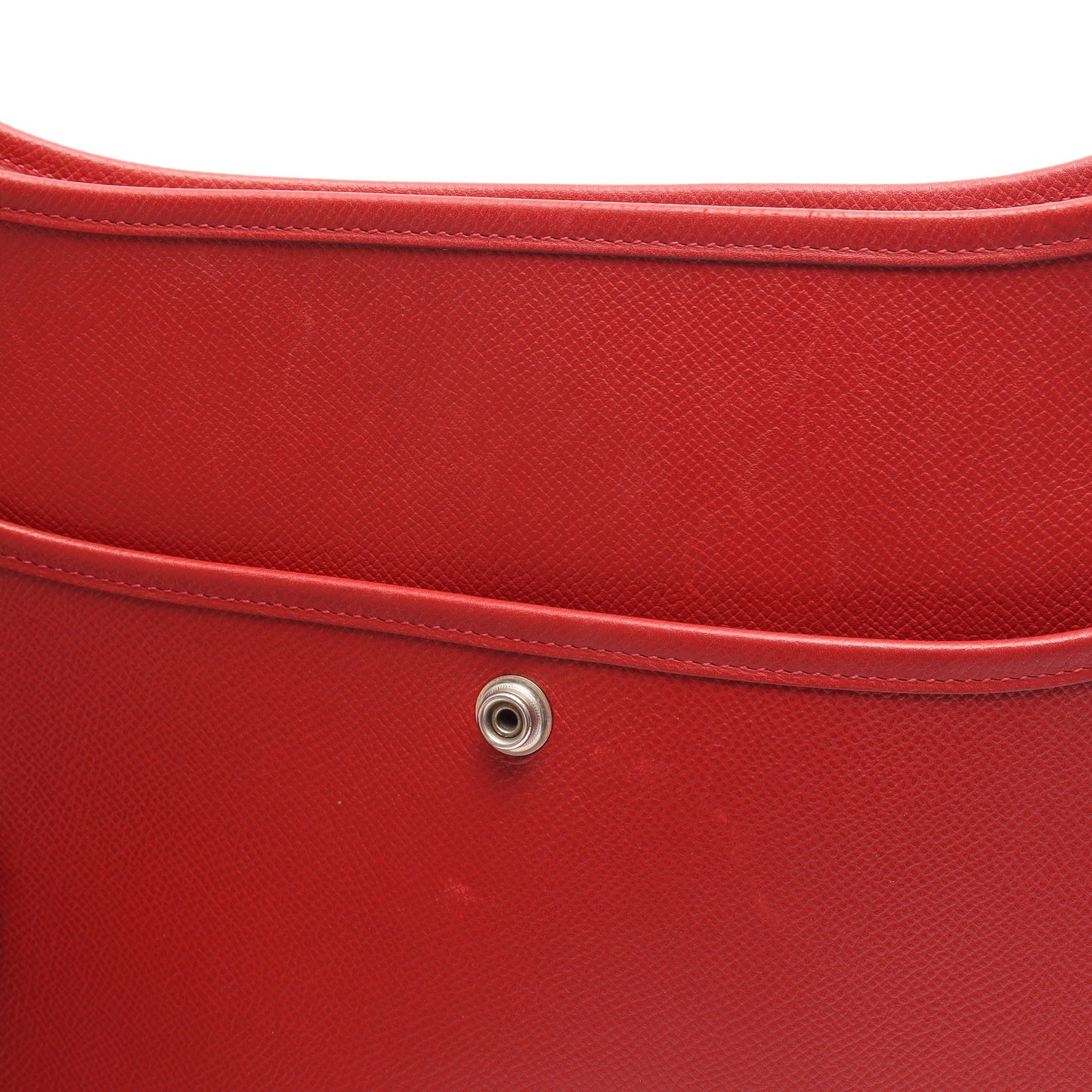 エヴリン 2 ドゥ PM ルージュガランス ショルダーバッグ ヴォーエプソン レッド シルバー金具 □J刻印 エルメス