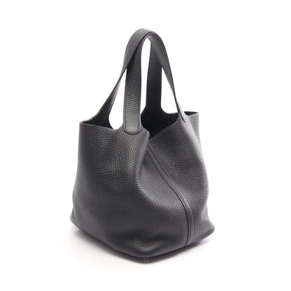 ピコタンロックMM ハンドバッグ トリヨンクレマンス ブラック シルバー金具 D刻印 エルメス