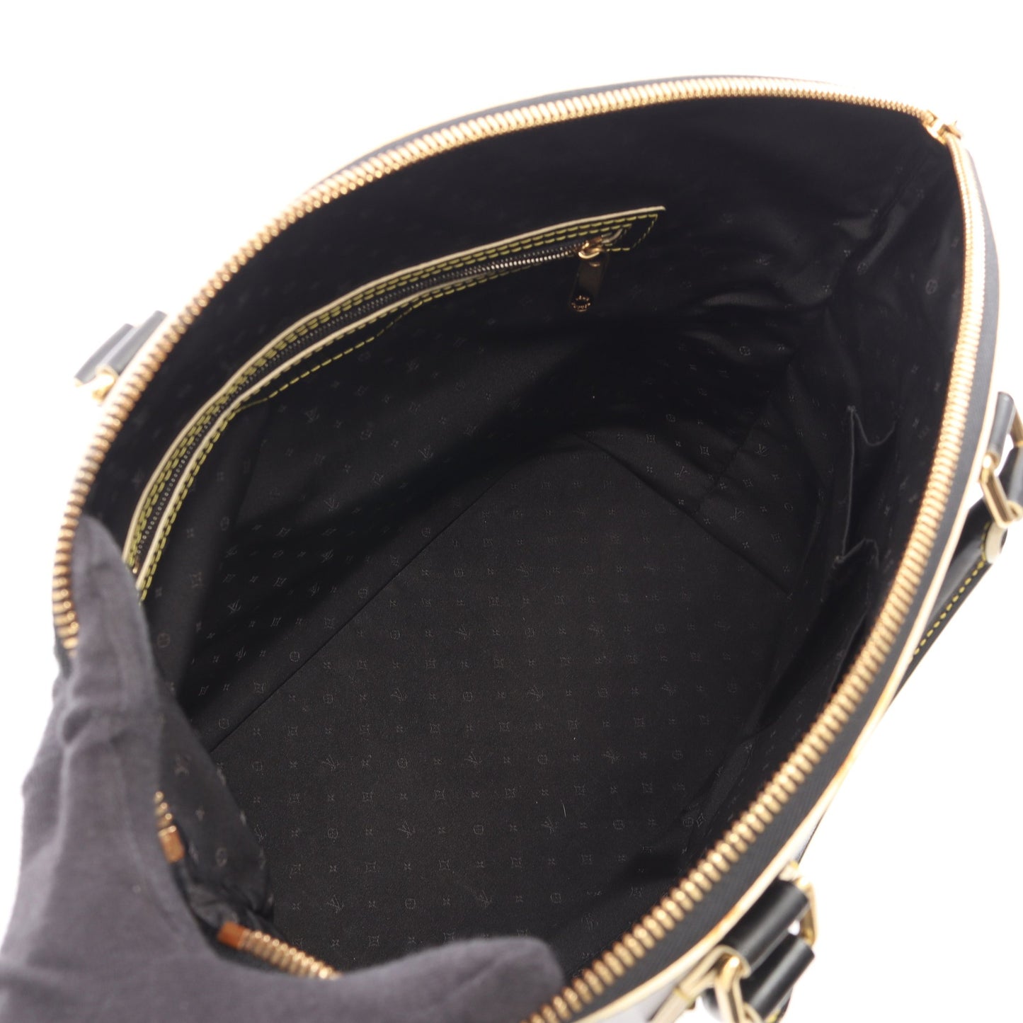 ロックイットMM スハリ ノワール ハンドバッグ レザー ブラック ルイヴィトン