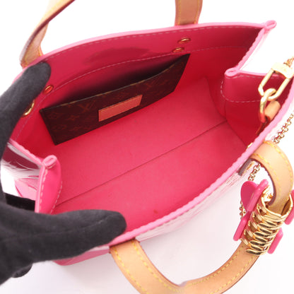 リードPM モノグラムヴェルニ ネオンピンク 2WAY ハンドバッグ レザー ピンク ルイヴィトン