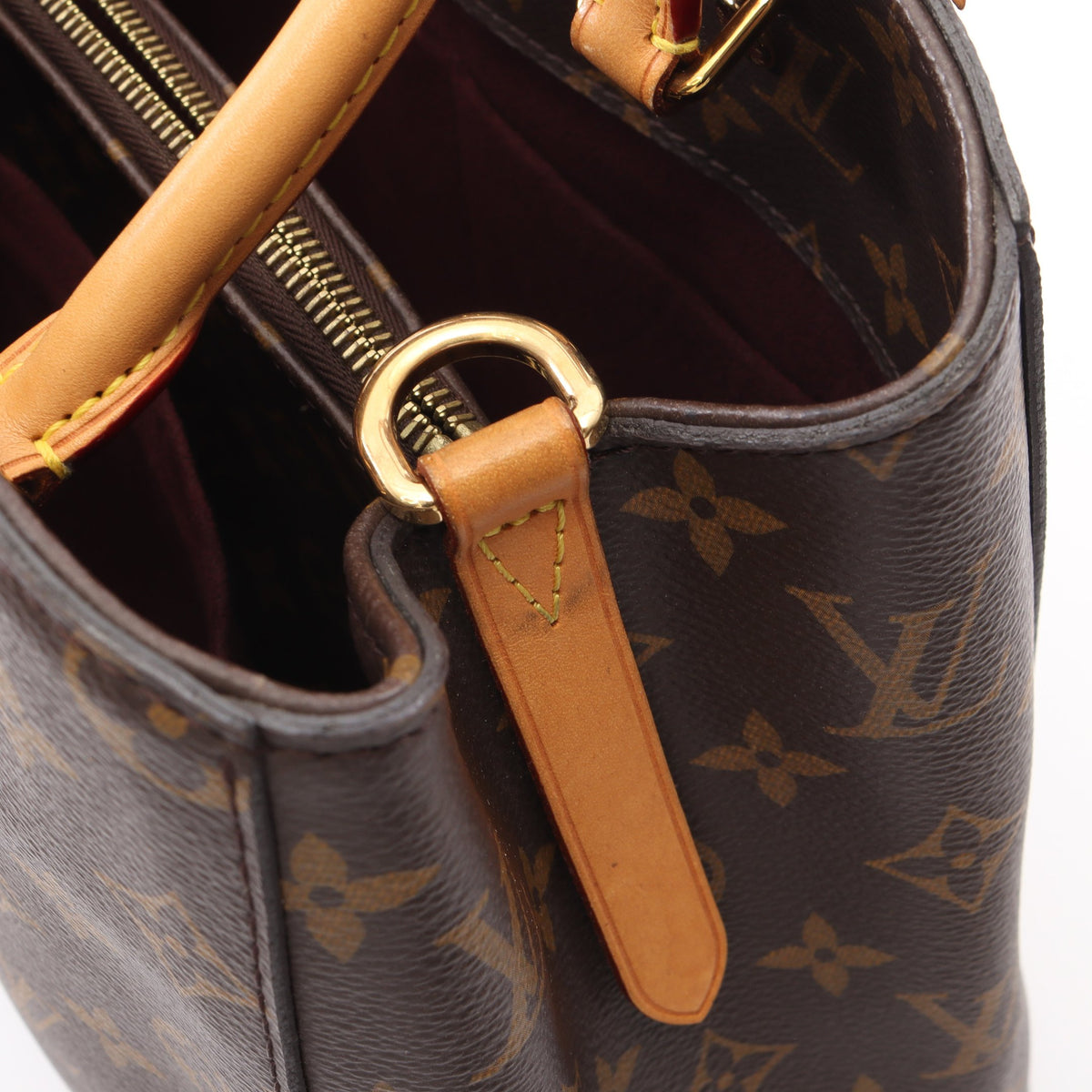 モンテーニュMM モノグラム 2WAY ハンドバッグ PVC レザー ブラウン ルイヴィトン バッグ LOUIS VUITTON