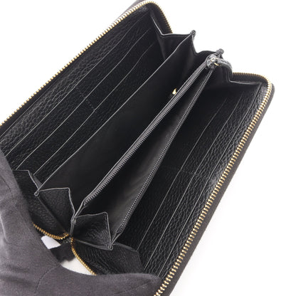 プチマーモント GGマーモント ラウンドファスナー長財布 PVC レザー ベージュ ブラック グッチ