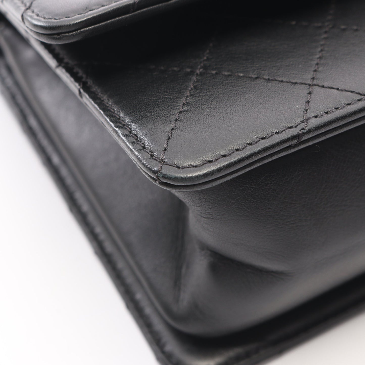 マトラッセ 2WAY チェーンショルダーバッグ レザー ブラック コンビ金具 シャネル