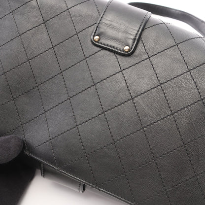 マトラッセ 2WAY チェーンショルダーバッグ レザー ブラック コンビ金具 シャネル