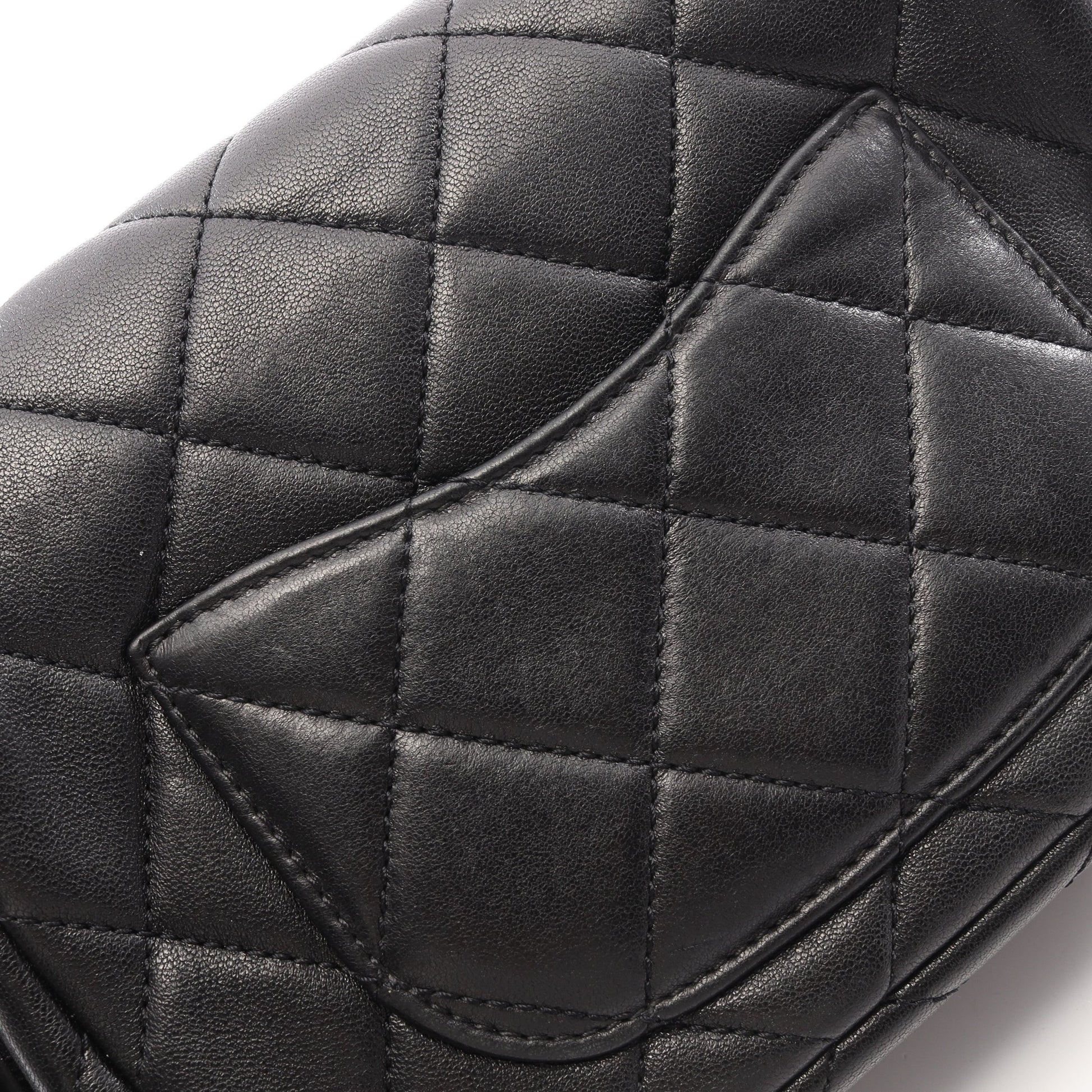 マトラッセ チェーンショルダーバッグ ラムスキン ブラック ゴールド金具 シャネル バッグ CHANEL