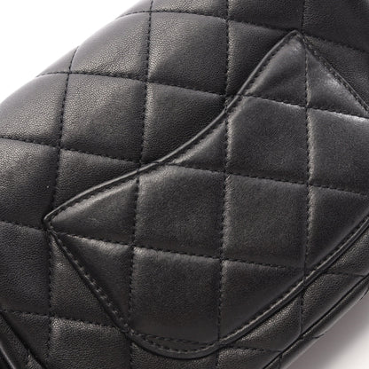 マトラッセ チェーンショルダーバッグ ラムスキン ブラック ゴールド金具 シャネル バッグ CHANEL