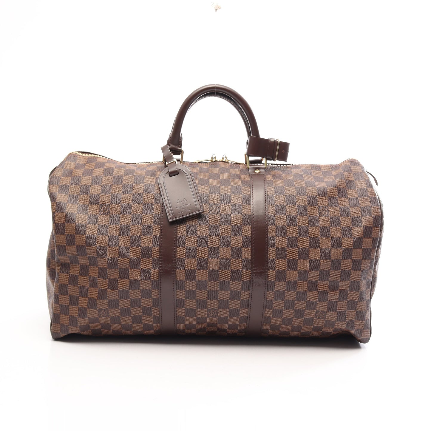 キーポル50 ダミエエベヌ ボストンバッグ PVC レザー ブラウン ルイヴィトン バッグ LOUIS VUITTON