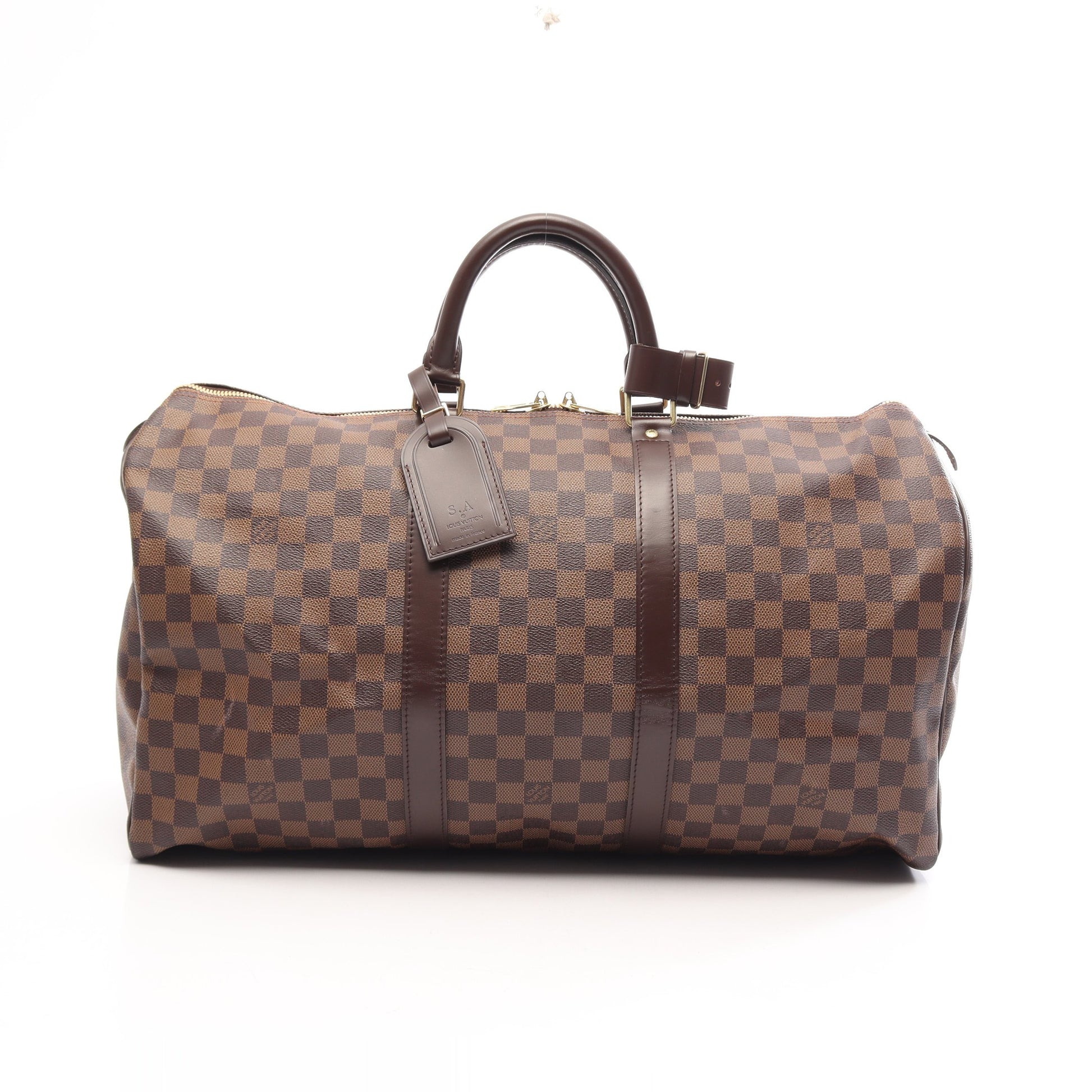 キーポル50 ダミエエベヌ ボストンバッグ PVC レザー ブラウン ルイヴィトン バッグ LOUIS VUITTON