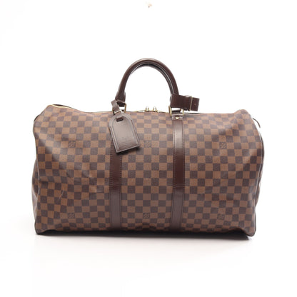キーポル50 ダミエエベヌ ボストンバッグ PVC レザー ブラウン ルイヴィトン バッグ LOUIS VUITTON