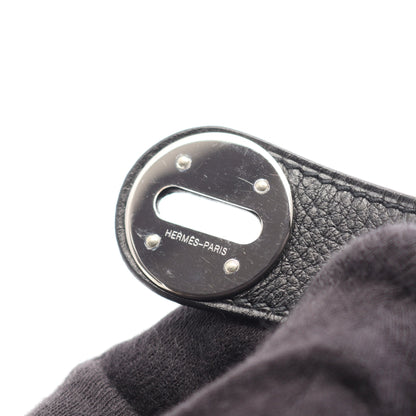 リンディ34 ショルダーバッグ トリヨンクレマンス ブラック シルバー金具 □K刻印 エルメス