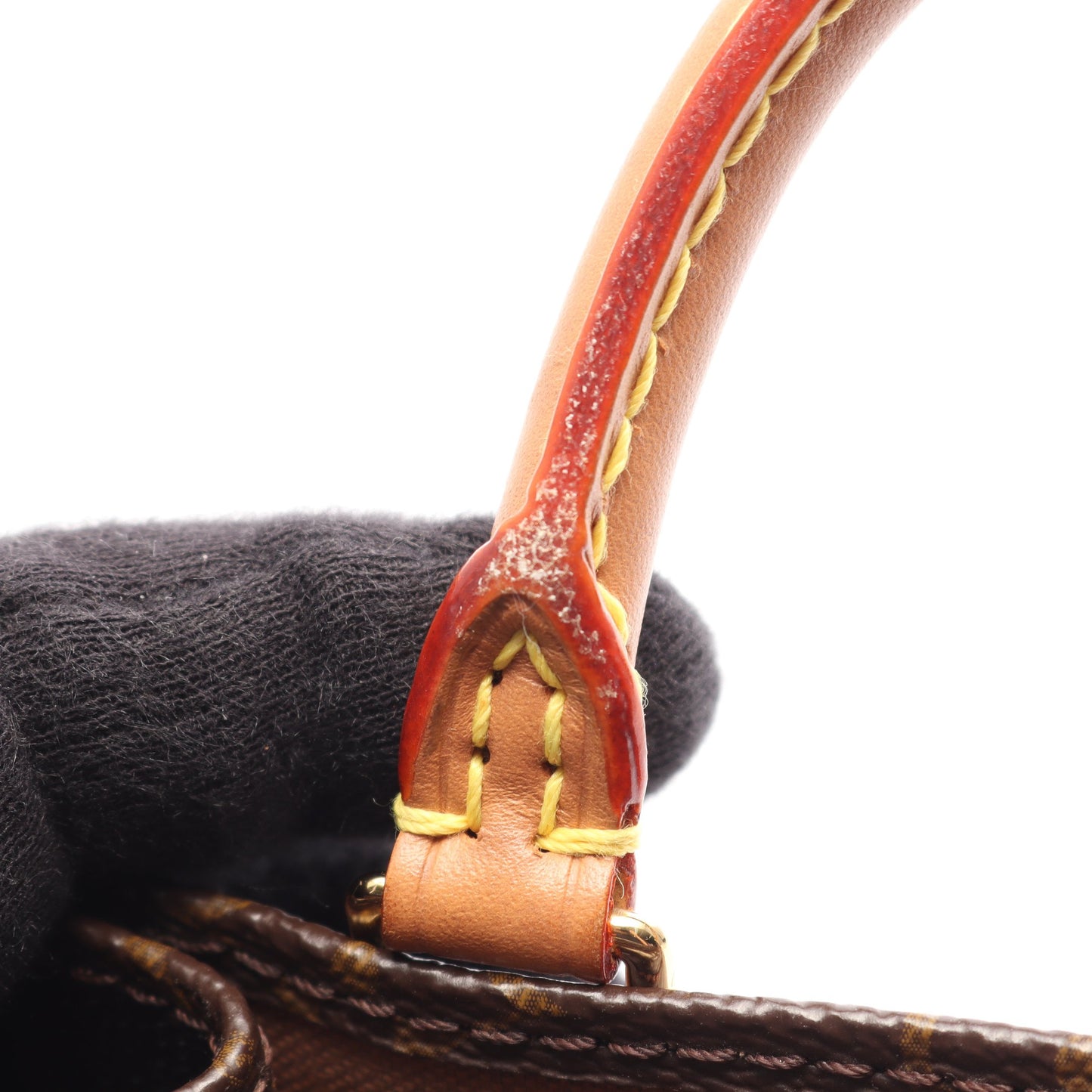 プティット サックプラ モノグラム 2WAY ハンドバッグ PVC レザー ブラウン ルイヴィトン