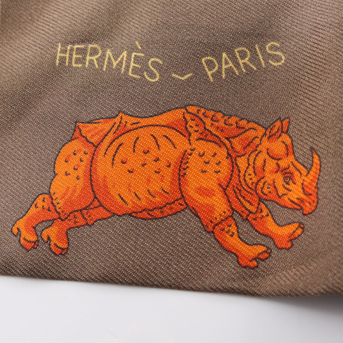 ツイリー HERMES PARADE リボン スカーフ シルク ブラウン マルチカラー エルメス 財布・小物 HERMES