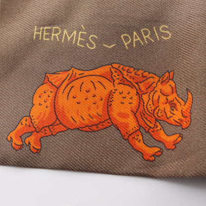 ツイリー HERMES PARADE リボン スカーフ シルク ブラウン マルチカラー エルメス 財布・小物 HERMES
