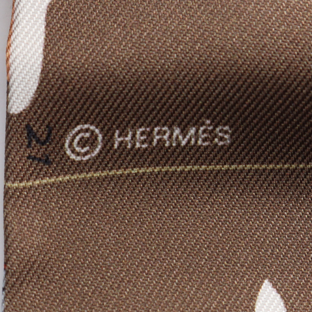 ツイリー HERMES PARADE リボン スカーフ シルク ブラウン マルチカラー エルメス 財布・小物 HERMES