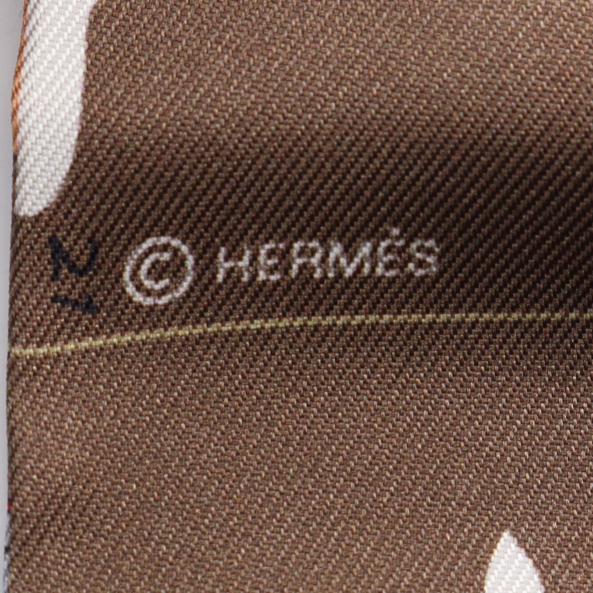 ツイリー HERMES PARADE リボン スカーフ シルク ブラウン マルチカラー エルメス 財布・小物 HERMES
