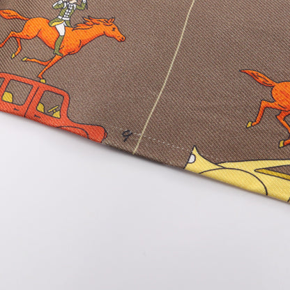 ツイリー HERMES PARADE リボン スカーフ シルク ブラウン マルチカラー エルメス 財布・小物 HERMES
