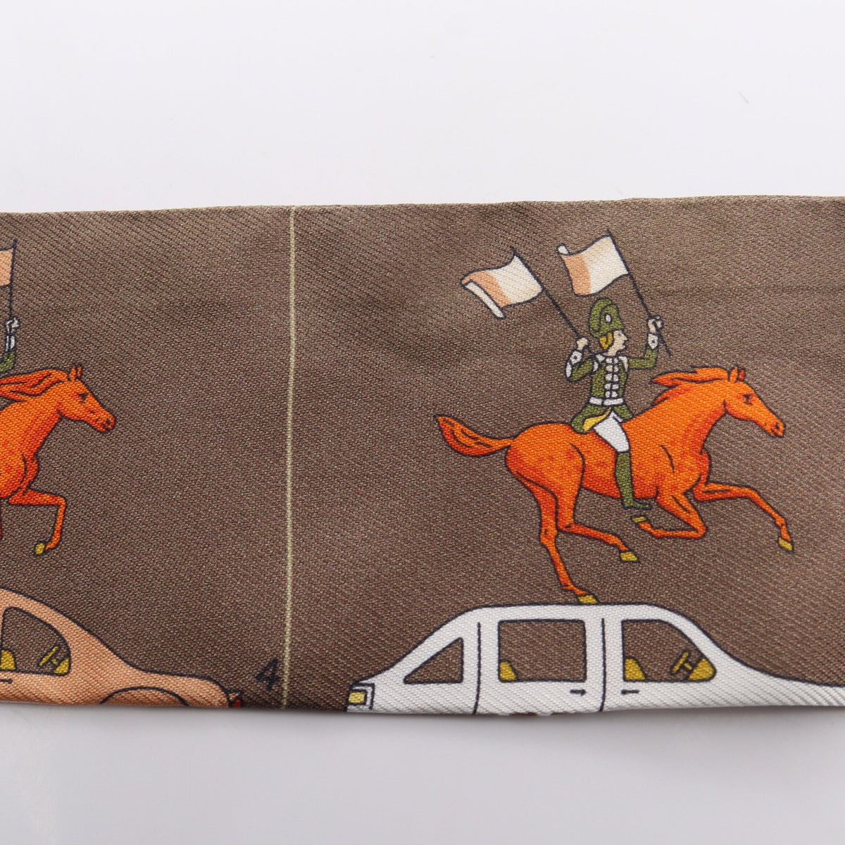ツイリー HERMES PARADE リボン スカーフ シルク ブラウン マルチカラー エルメス 財布・小物 HERMES
