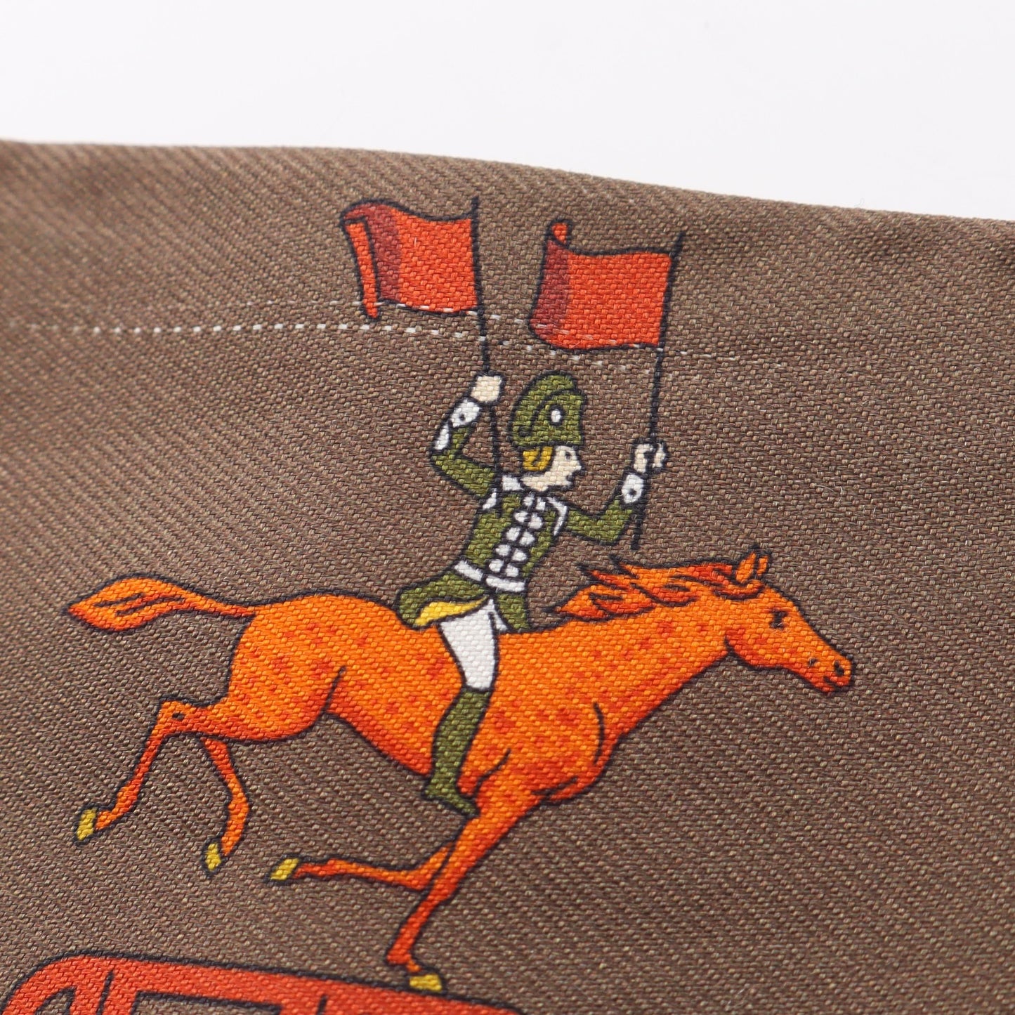 ツイリー HERMES PARADE リボン スカーフ シルク ブラウン マルチカラー エルメス