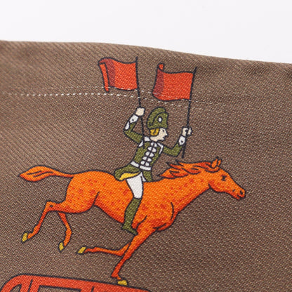 ツイリー HERMES PARADE リボン スカーフ シルク ブラウン マルチカラー エルメス