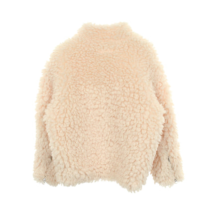 ボア ライダースジャケット アイボリー エムエムシックスメゾンマルジェラ アウター MM6 MAISON MARGIELA