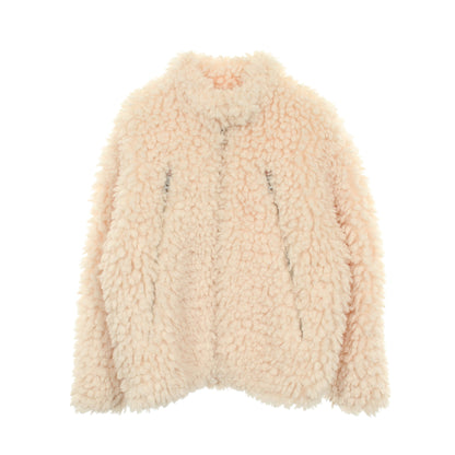 ボア ライダースジャケット アイボリー エムエムシックスメゾンマルジェラ アウター MM6 MAISON MARGIELA