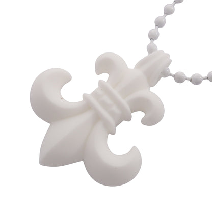 BS FLEUR SLCN ネックレス ラバー ホワイト クロムハーツ アクセサリー Chrome Hearts