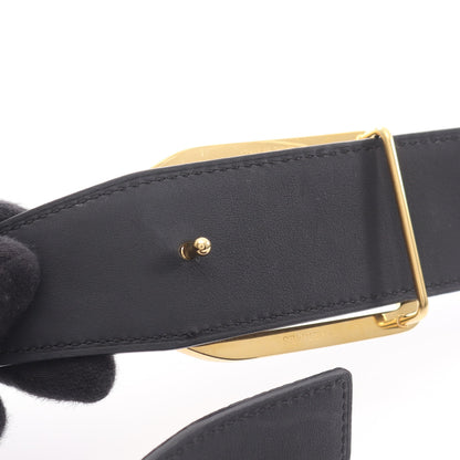 エトリエ リバーシブル ベルト トゴ ブラック ゴールド金具 X刻印 エルメス