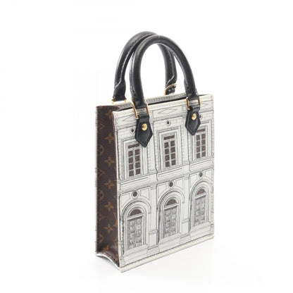 LOUIS VUITTON × FORNASETTI プティット サックプラ モノグラム 2WAY ハンドバッグ PVC レザー ホワイト ブラウン ブラック ルイヴィトン