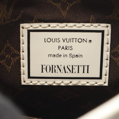 LOUIS VUITTON × FORNASETTI プティット サックプラ モノグラム 2WAY ハンドバッグ PVC レザー ホワイト ブラウン ブラック ルイヴィトン