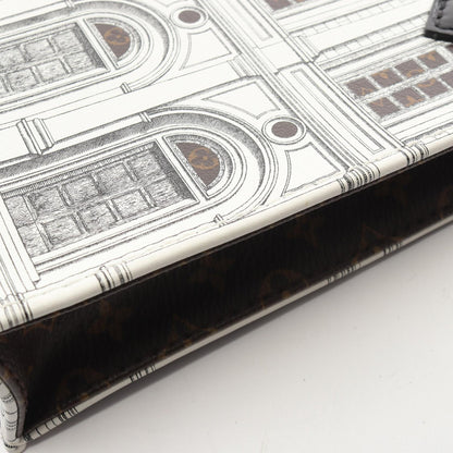LOUIS VUITTON × FORNASETTI プティット サックプラ モノグラム 2WAY ハンドバッグ PVC レザー ホワイト ブラウン ブラック ルイヴィトン