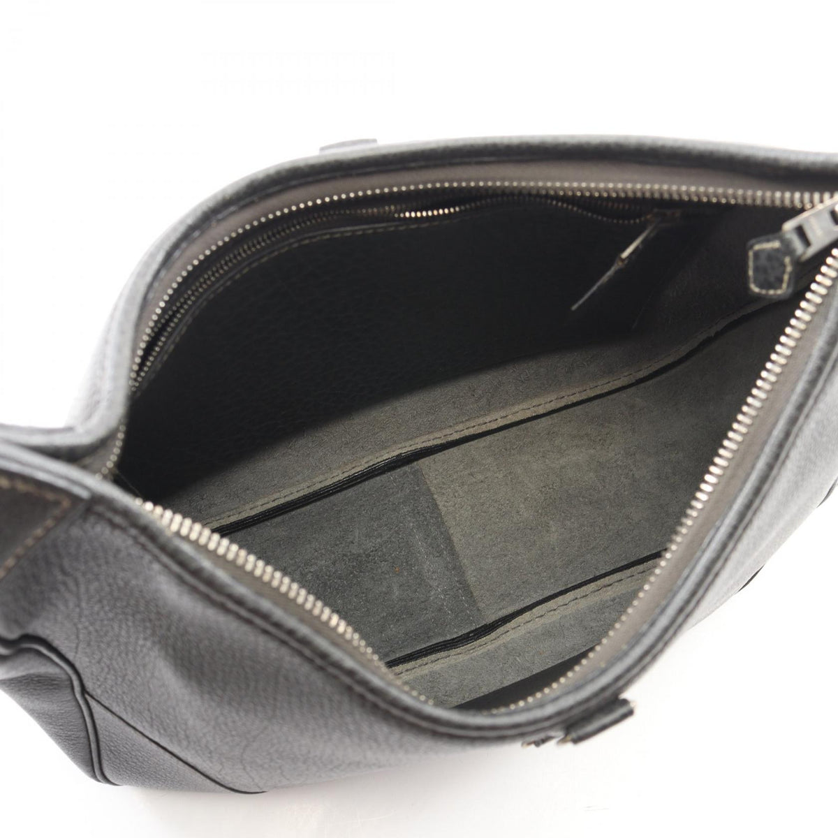 トリム31 グラファイト ショルダーバッグ ブッフル グレー シルバー金具 □C刻印 エルメス