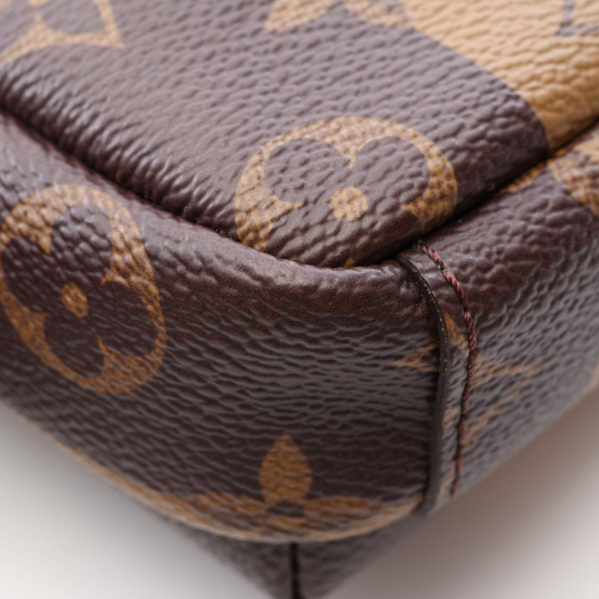 LOUIS VUITTON × NIGO ダブル フォンポーチ モノグラムストライプ ショルダーバッグ PVC レザー ブラウン ルイヴィトン