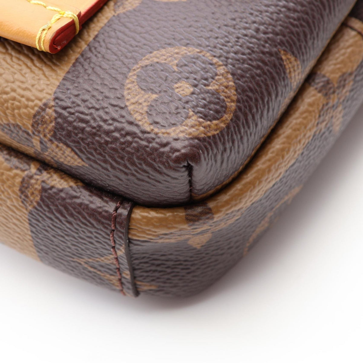 LOUIS VUITTON × NIGO ダブル フォンポーチ モノグラムストライプ ショルダーバッグ PVC レザー ブラウン ルイヴィトン