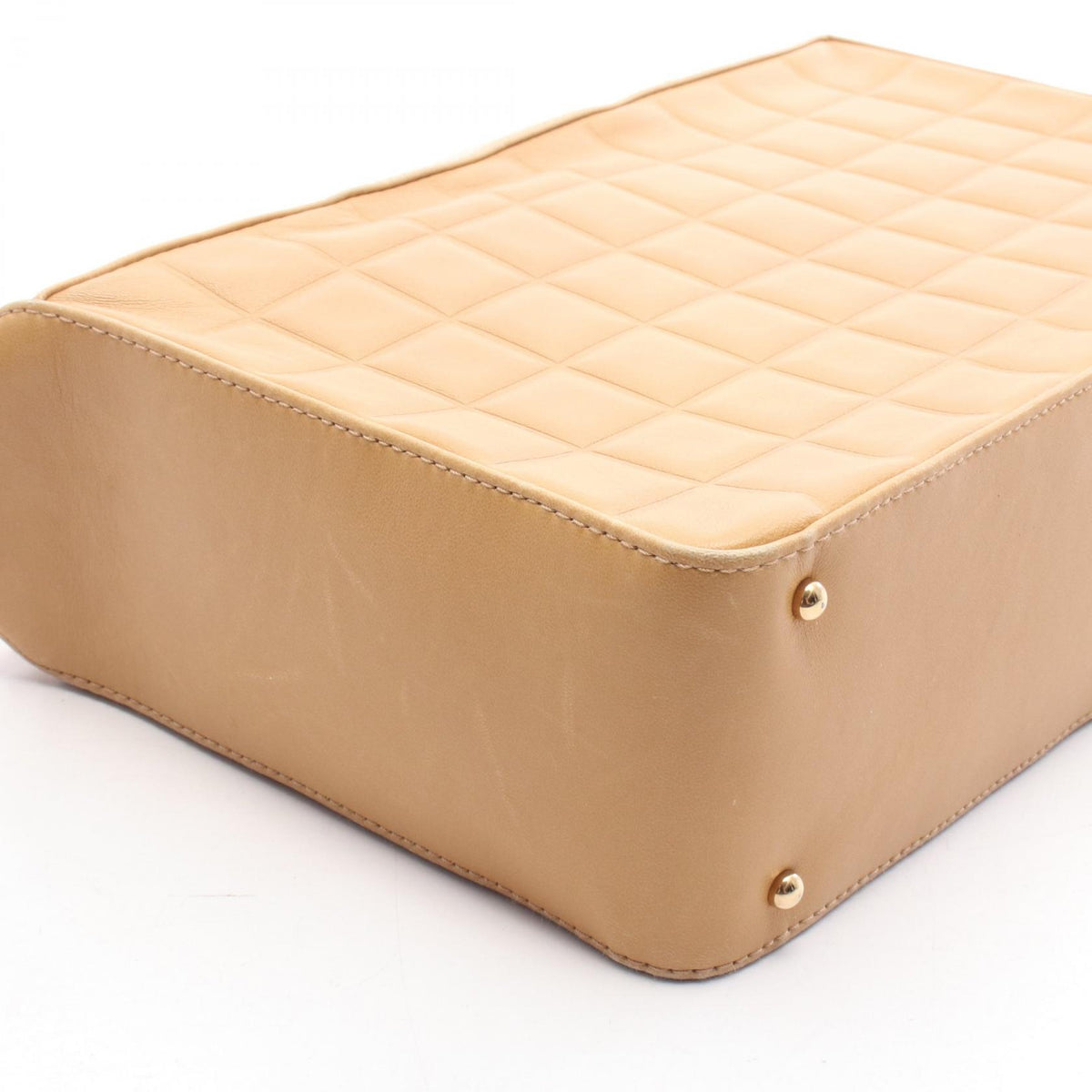 チョコバー ココマーク ショルダーバッグ レザー イエローブラウン ゴールド金具 シャネル