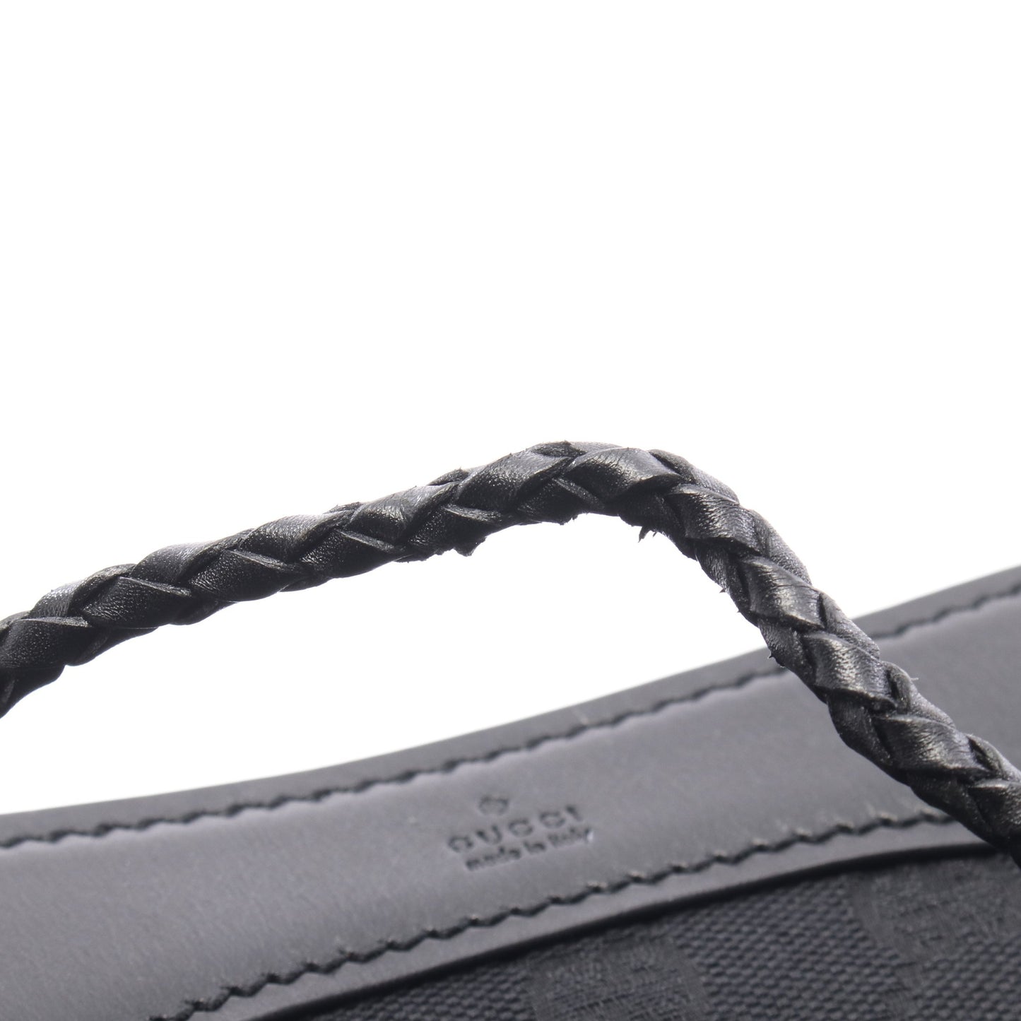 ショルダーバッグ キャンバス レザー ブラック グッチ バッグ GUCCI