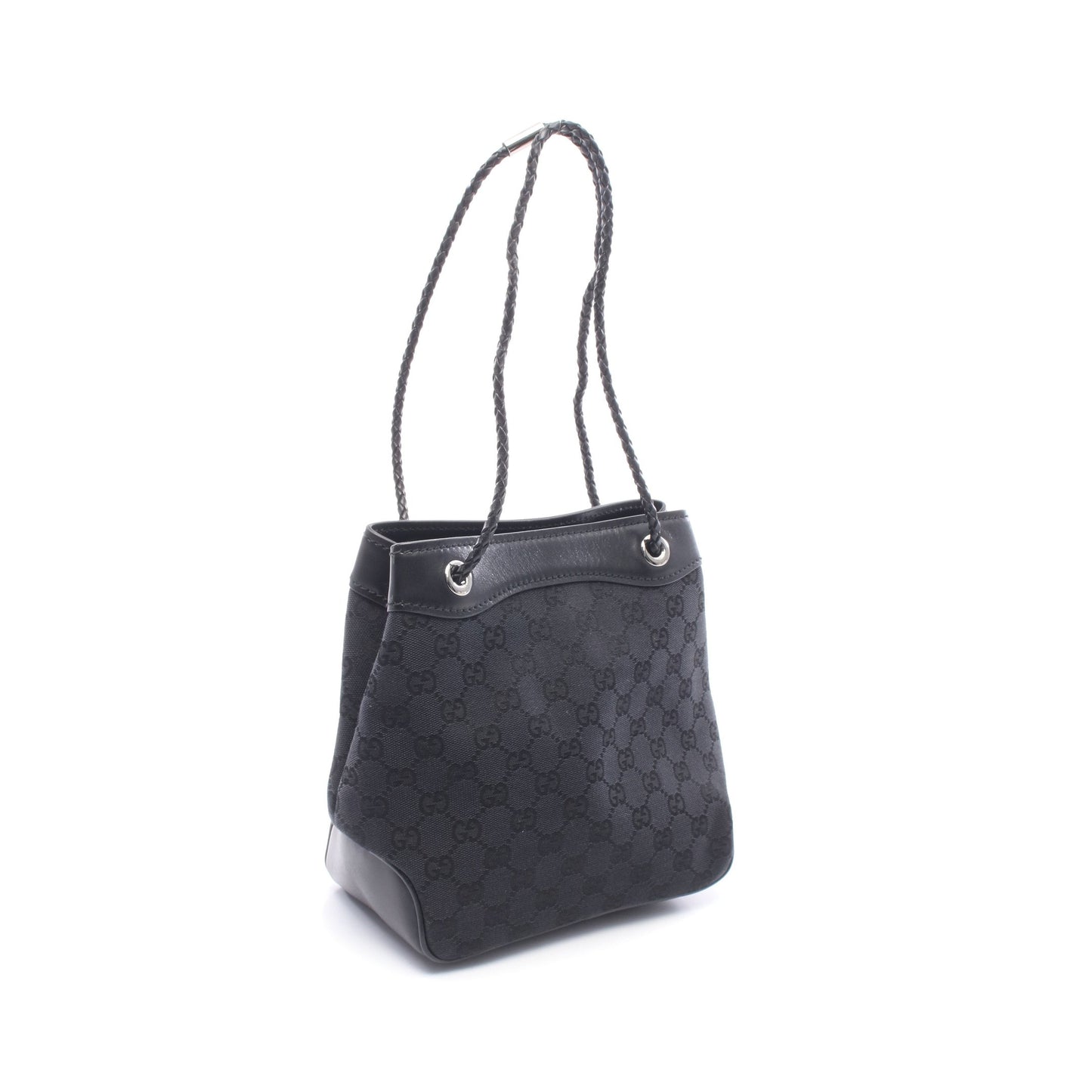ショルダーバッグ キャンバス レザー ブラック グッチ バッグ GUCCI