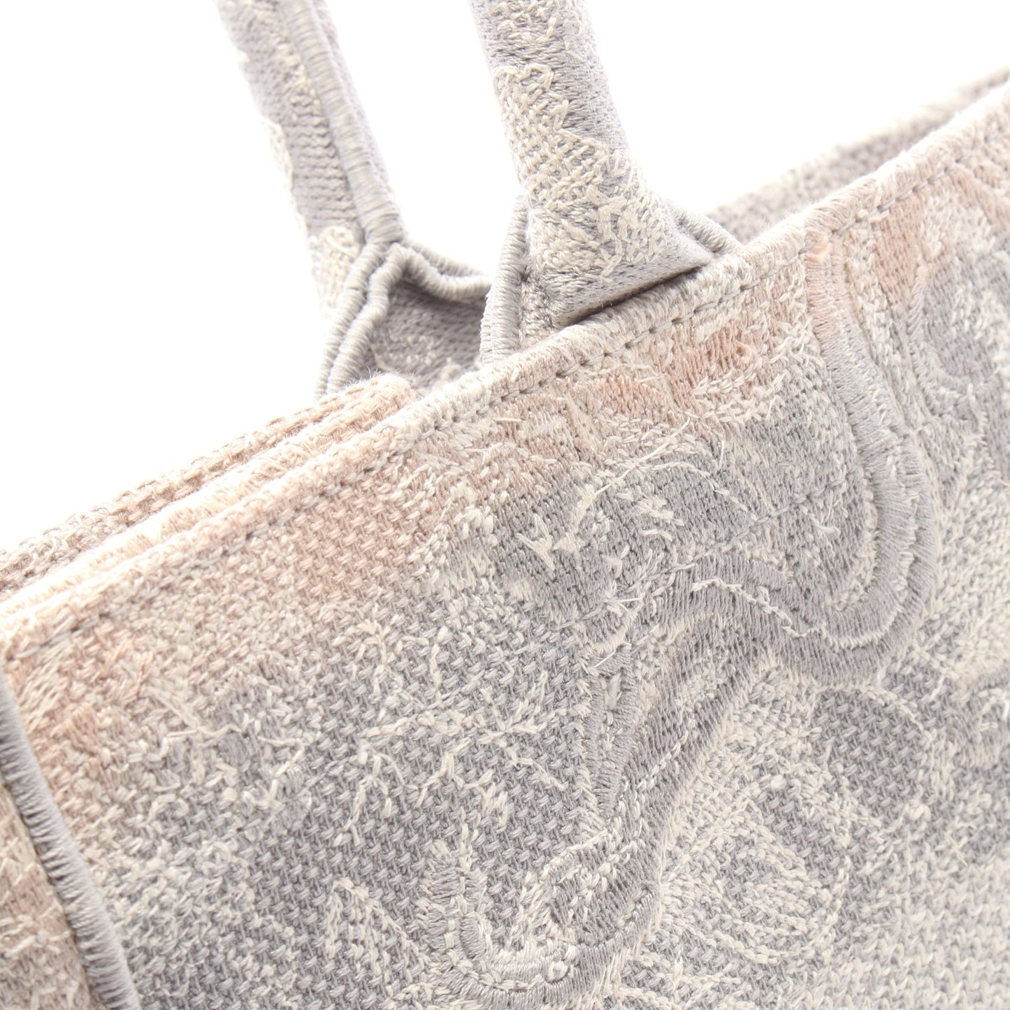 BOOK TOTE ブックトート ミディアム ハンドバッグ トートバッグ キャンバス グレー ホワイト クリスチャンディオール