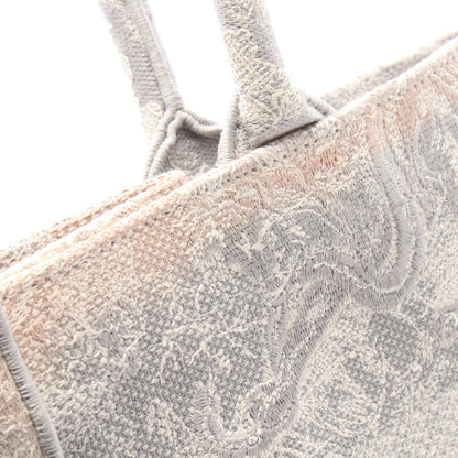 BOOK TOTE ブックトート ミディアム ハンドバッグ トートバッグ キャンバス グレー ホワイト クリスチャンディオール