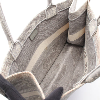 BOOK TOTE ブックトート ミディアム ハンドバッグ トートバッグ キャンバス グレー ホワイト クリスチャンディオール