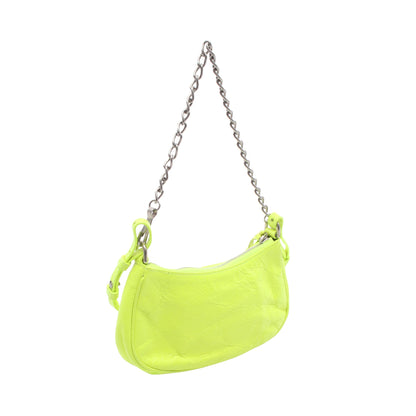 LE CAGOLE MINI BB ル カゴール ミニ 2WAY チェーンハンドバッグ レザー イエロー ネオンカラー バレンシアガ