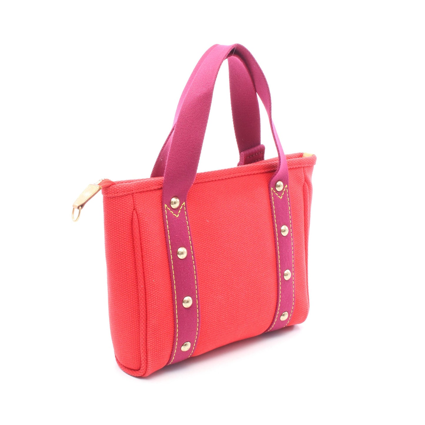 カバPM アンティグア ハンドバッグ トートバッグ キャンバス レザー レッド パープル ルイヴィトン バッグ LOUIS VUITTON