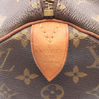 スピーディ30 モノグラム ハンドバッグ PVC レザー ブラウン ルイヴィトン