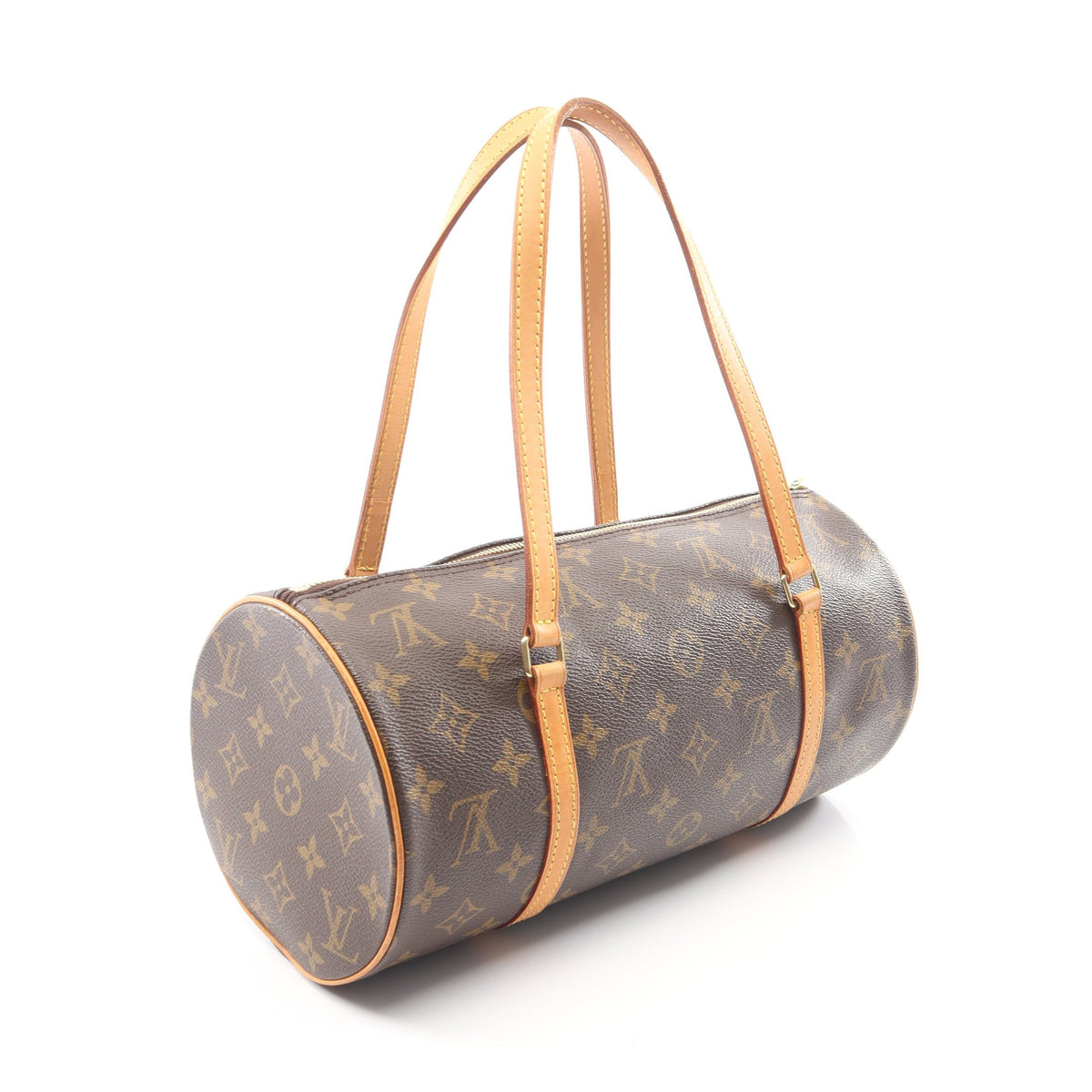 パピヨン30 モノグラム ハンドバッグ PVC レザー ブラウン ルイヴィトン バッグ LOUIS VUITTON