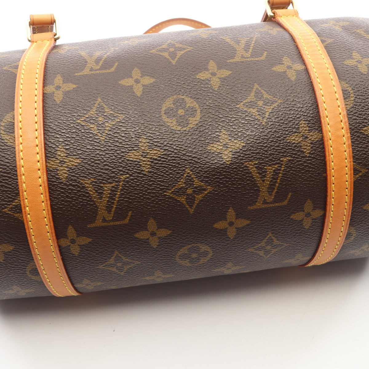 パピヨン30 モノグラム ハンドバッグ PVC レザー ブラウン ルイヴィトン バッグ LOUIS VUITTON
