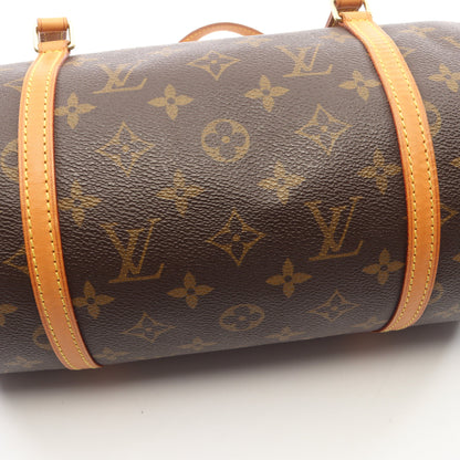 パピヨン30 モノグラム ハンドバッグ PVC レザー ブラウン ルイヴィトン バッグ LOUIS VUITTON