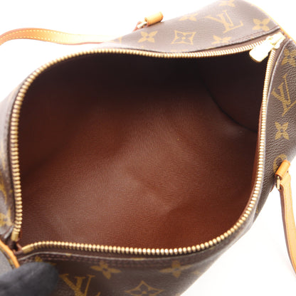 パピヨン30 モノグラム ハンドバッグ PVC レザー ブラウン ルイヴィトン バッグ LOUIS VUITTON