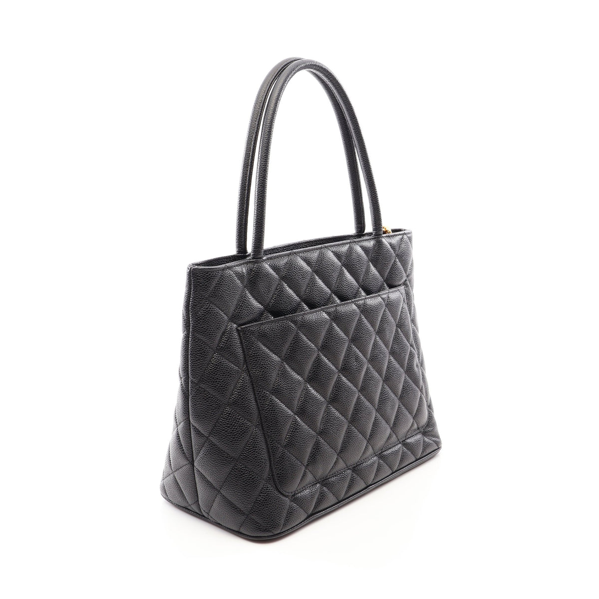 復刻トート ハンドバッグ トートバッグ キャビアスキン ブラック ゴールド金具 シャネル バッグ CHANEL