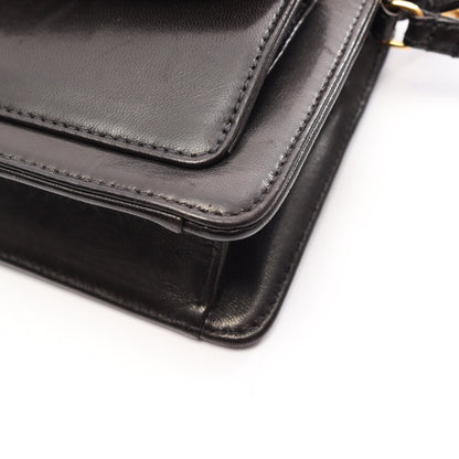 ココマーク クラッチバッグ カーフレザー ラムスキン ブラック ゴールド金具 シャネル