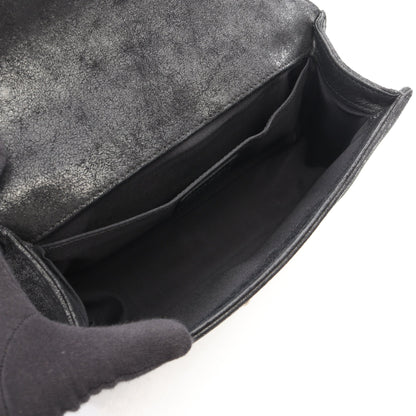 ボーイシャネル チェーンショルダーバッグ レザー ブラック シルバー金具 シャネル